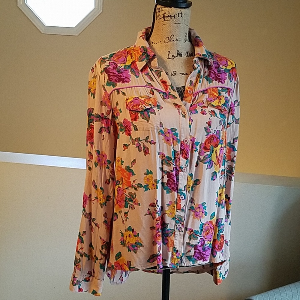 Floral button down